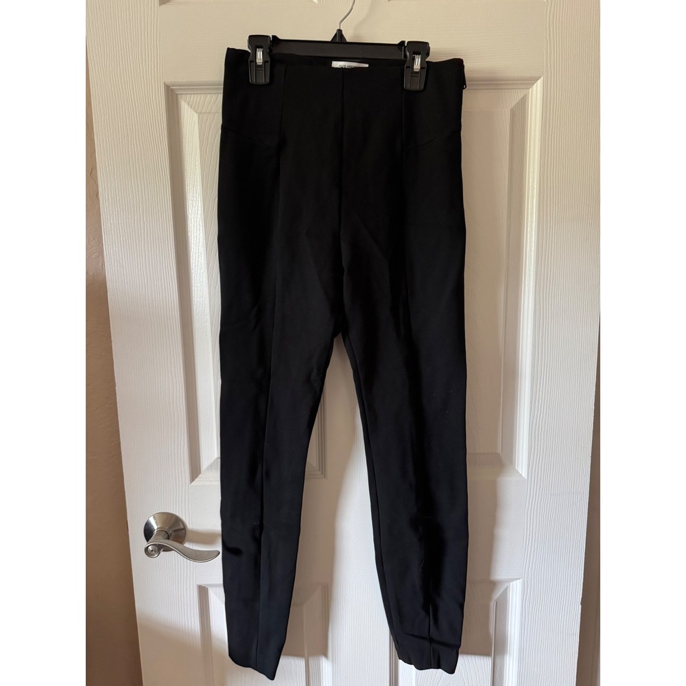 Good American Skinny Pants Womens 2 Black High Rise Side Zip Seam Detail GDP530